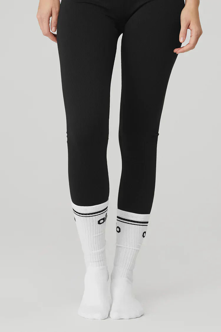 Throwback Barre Sock for Women - White
