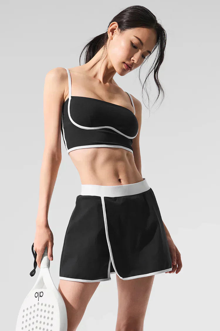 Airbrushed streamlined skirt - black/white