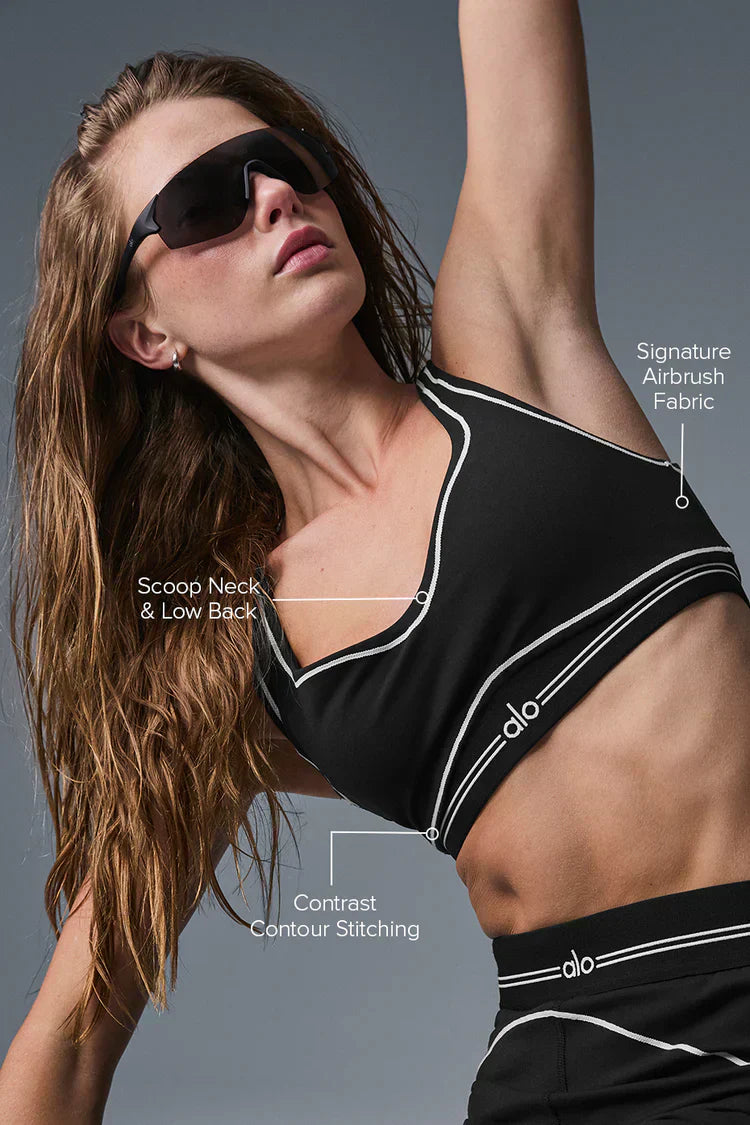 Airbrush leggings + bra - SET - Black