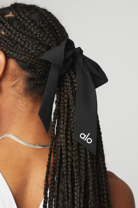 Love Knots Tie Scrunchie - Black