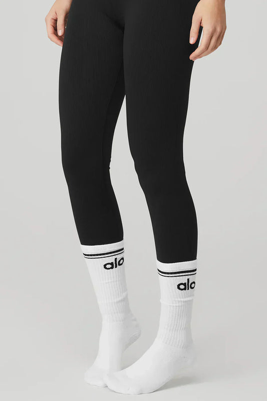 Throwback Barre Sock for Women - White