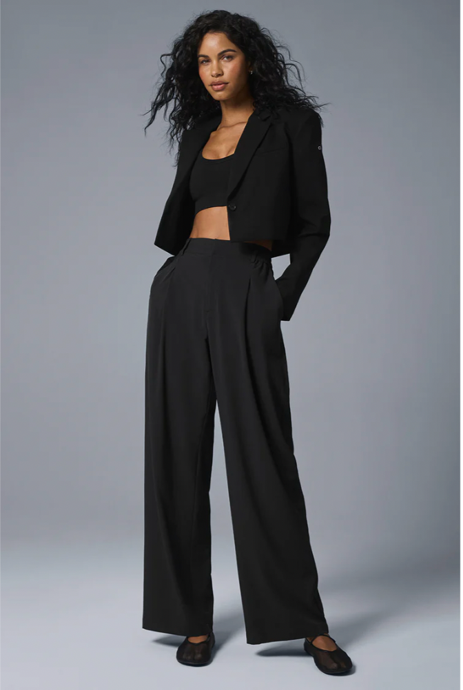 Set Cropped First-Class Blazer & High-Waist Pursuit Trouser (Long)