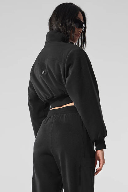 Polar Fleece Cropped Wintry Mix Jacket