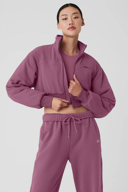 Polar Fleece Cropped Wintry Mix Jacket