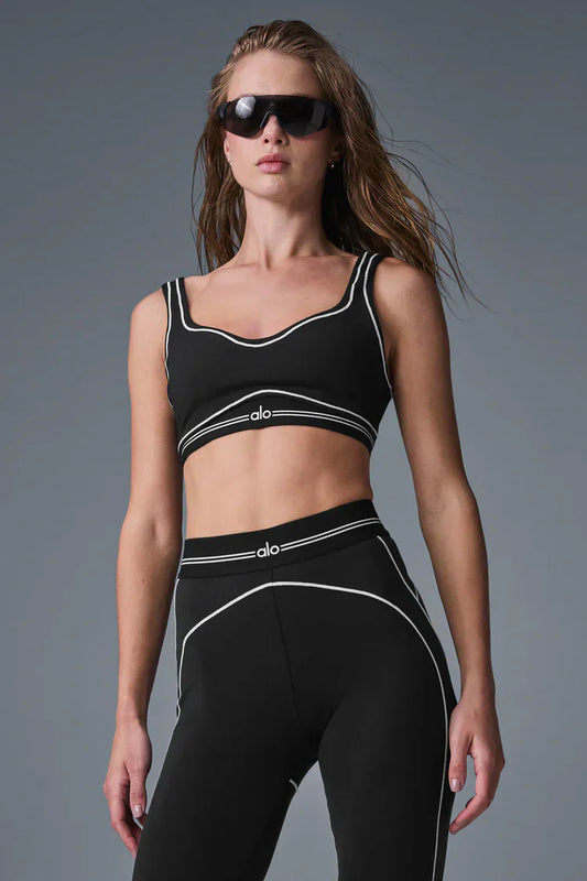 Airbrush leggings + bra - SET - Black